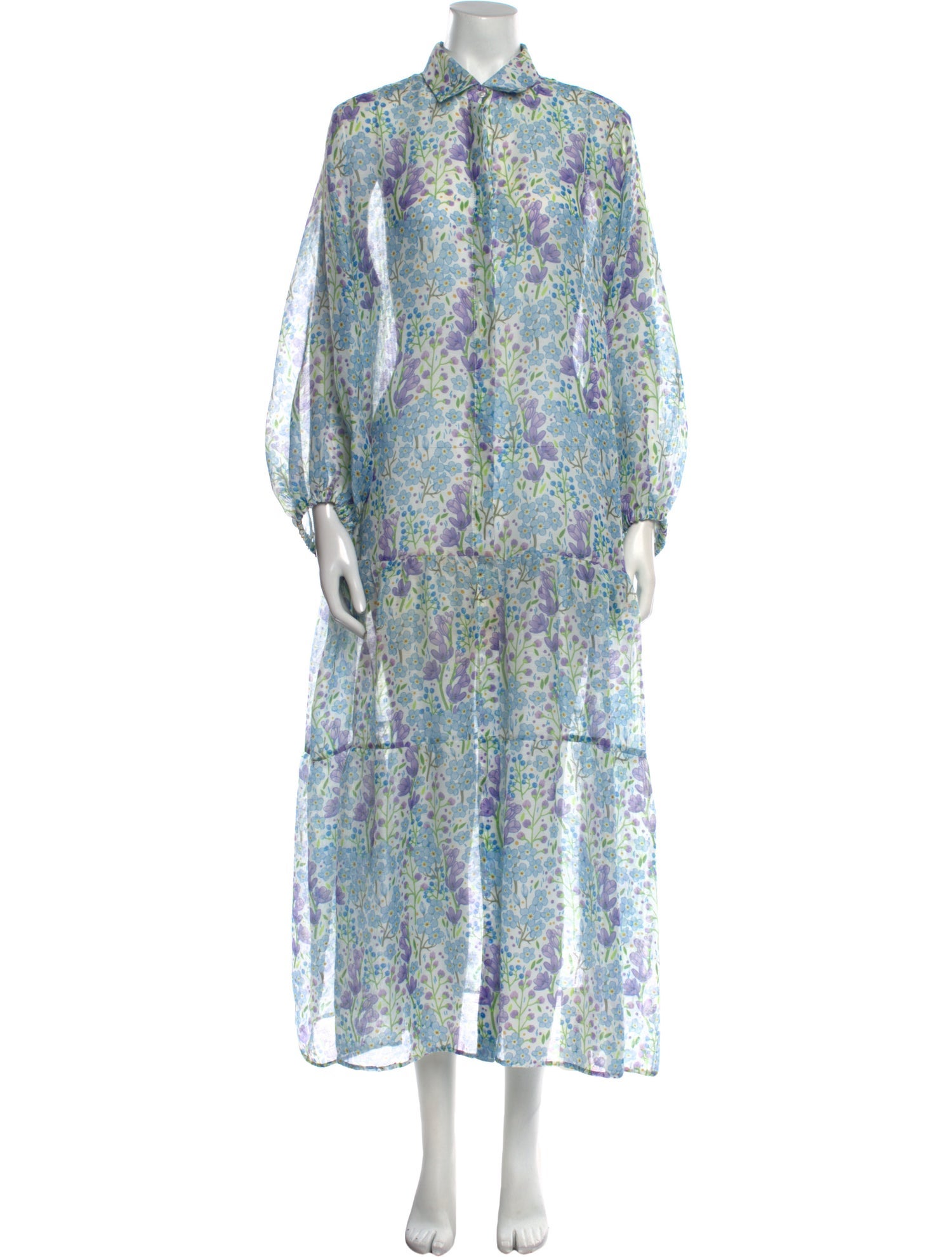 Ann Mashburn Floral Print Long Dress