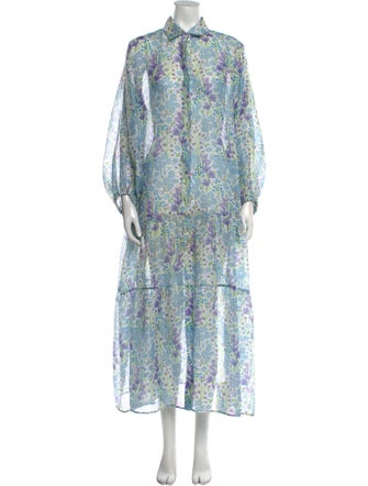 Ann Mashburn Floral Print Long Dress