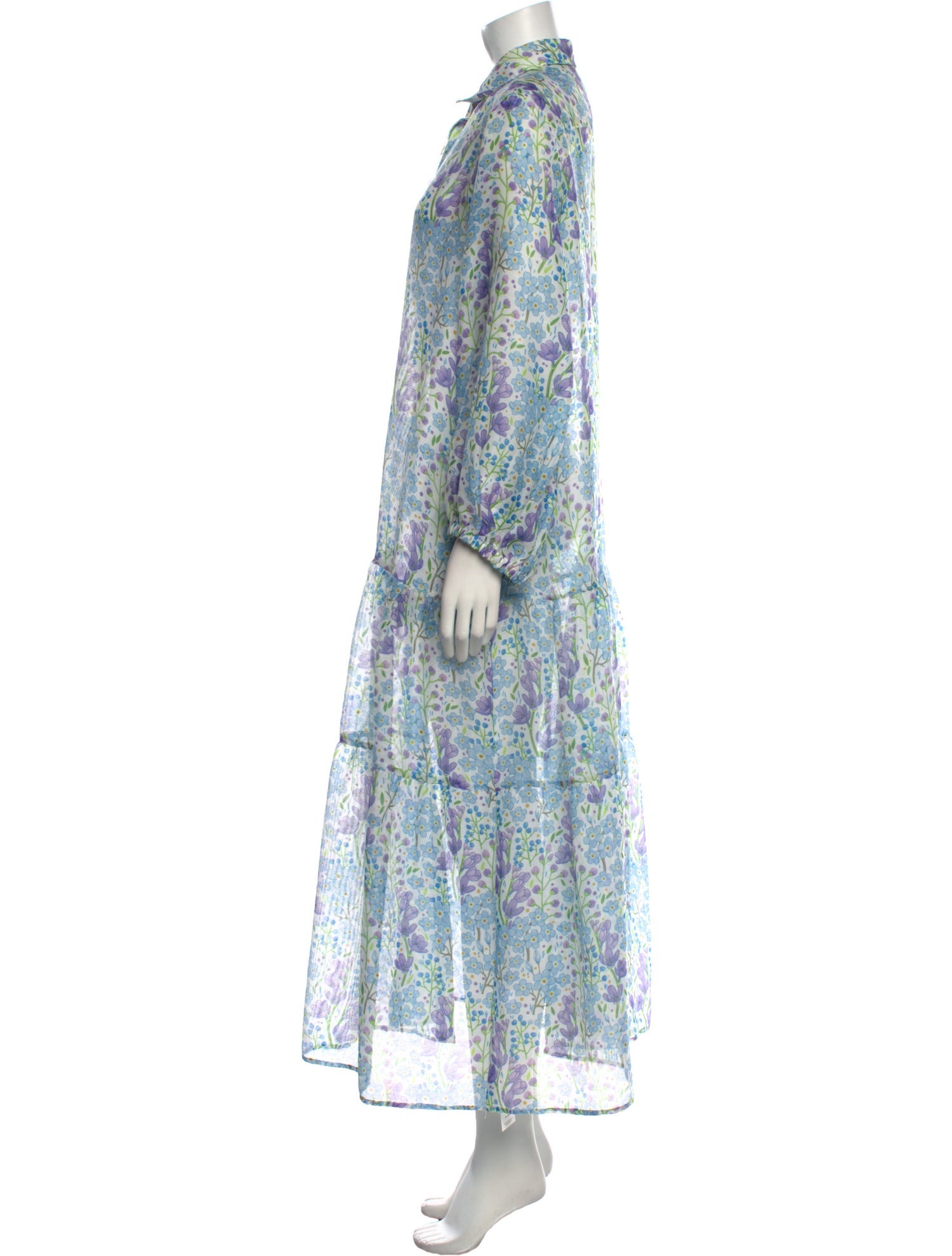 Ann Mashburn Floral Print Long Dress