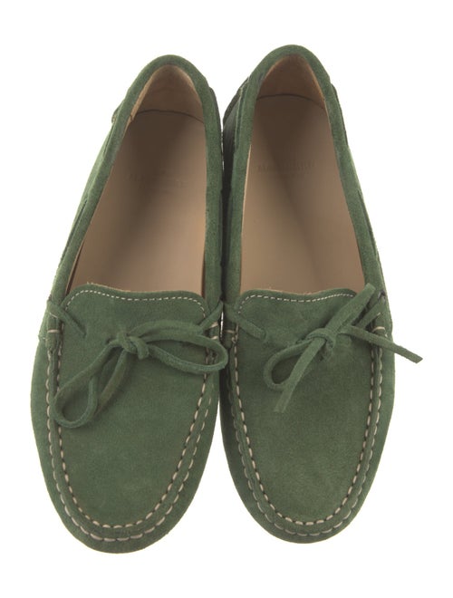 Ann Mashburn Suede Bow Accents Loafers