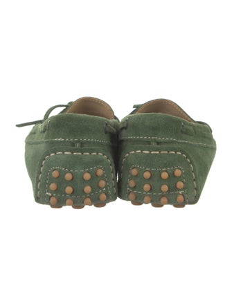 Ann Mashburn Suede Bow Accents Loafers