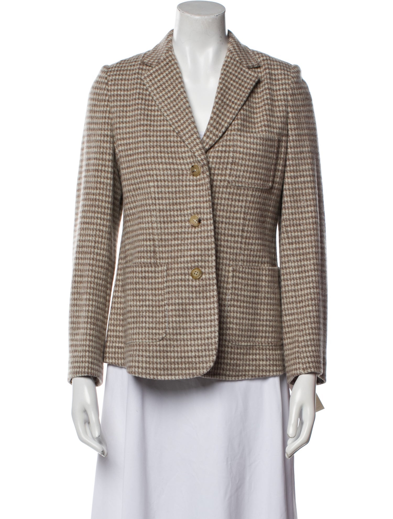 Ann Mashburn Plaid Print Blazer
