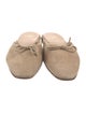 Ann Mashburn Suede Bow Accents Mules
