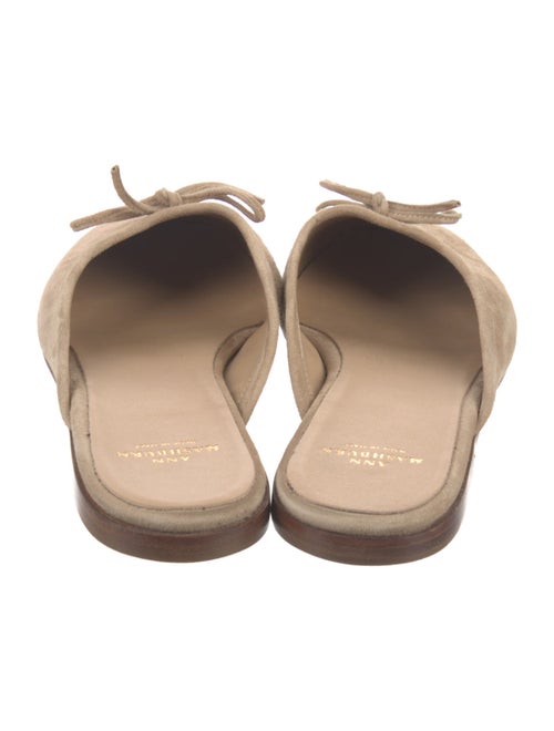 Ann Mashburn Suede Bow Accents Mules