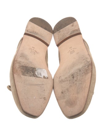 Ann Mashburn Suede Bow Accents Mules