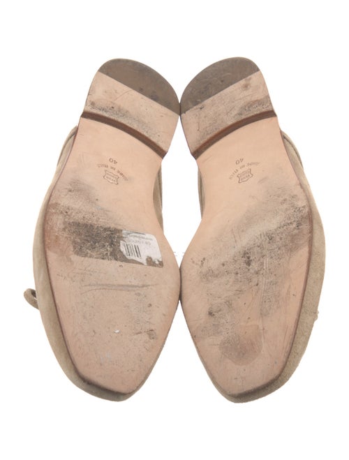 Ann Mashburn Suede Bow Accents Mules