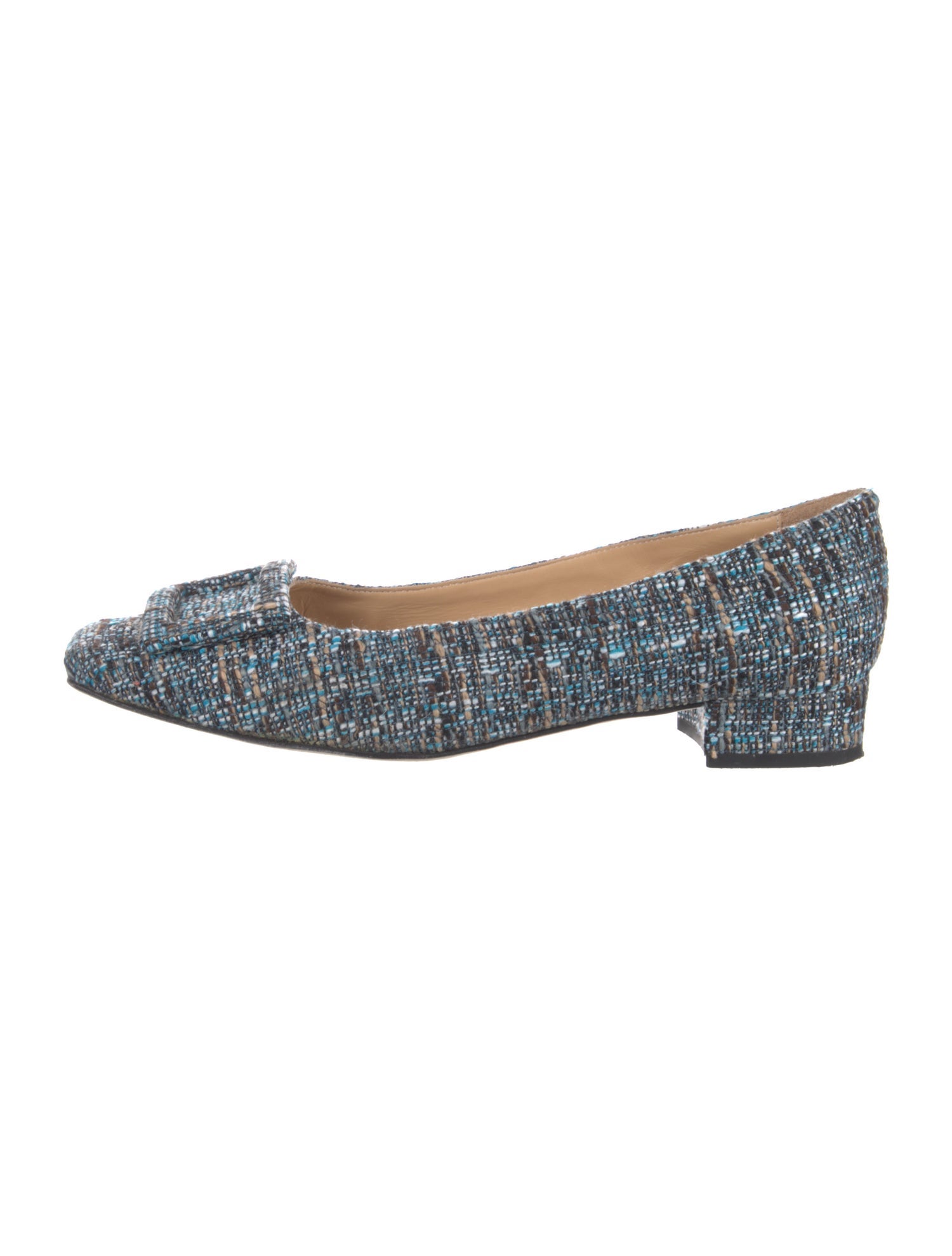 Ann Mashburn Tweed Tweed Pattern Ballet Flats
