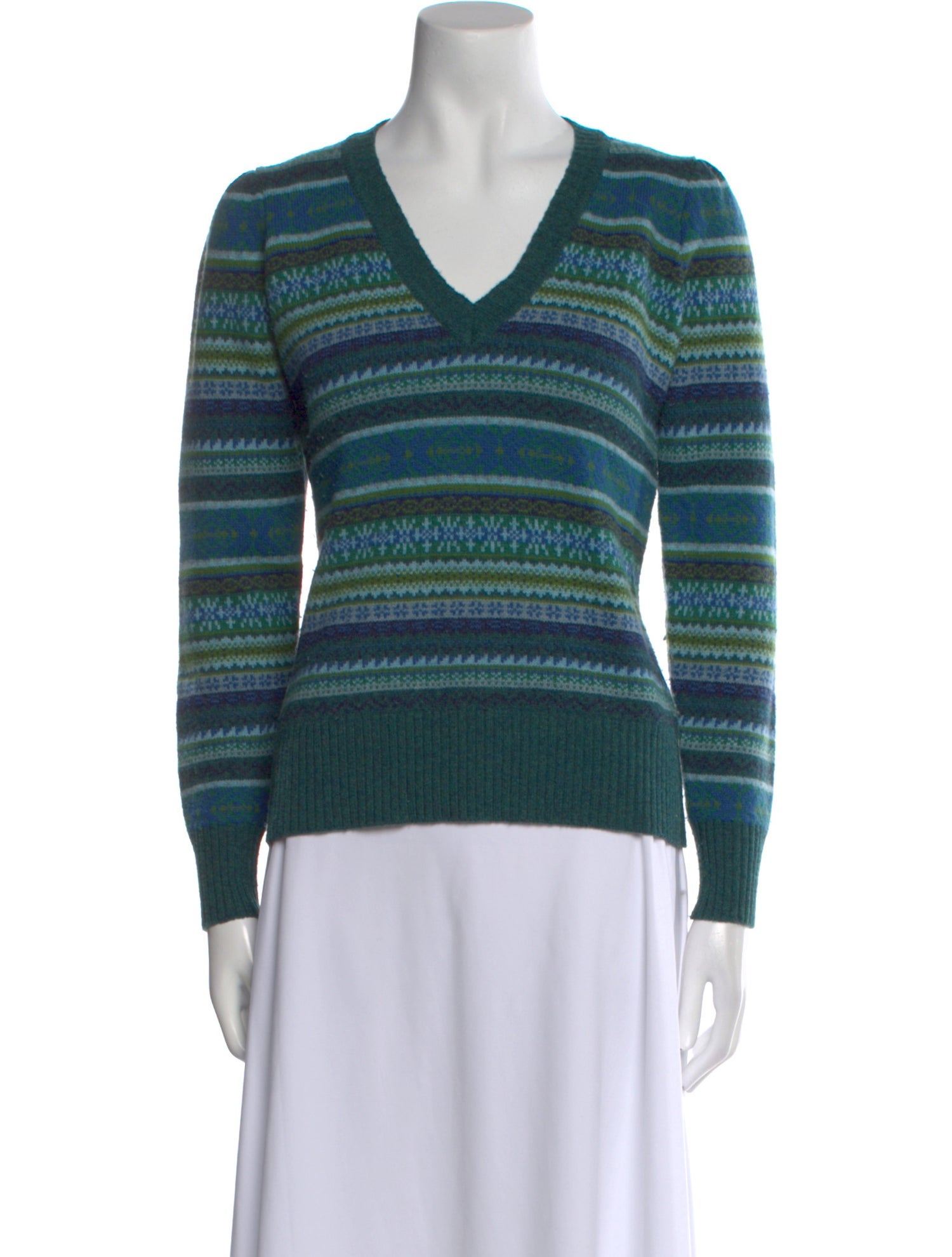 Ann Mashburn Merino Wool Striped Sweater