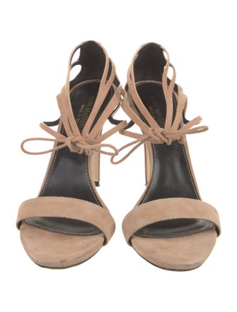 Ann Mashburn Suede Animal Print Sandals