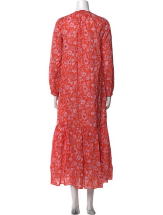 Ann Mashburn Floral Print Long Dress