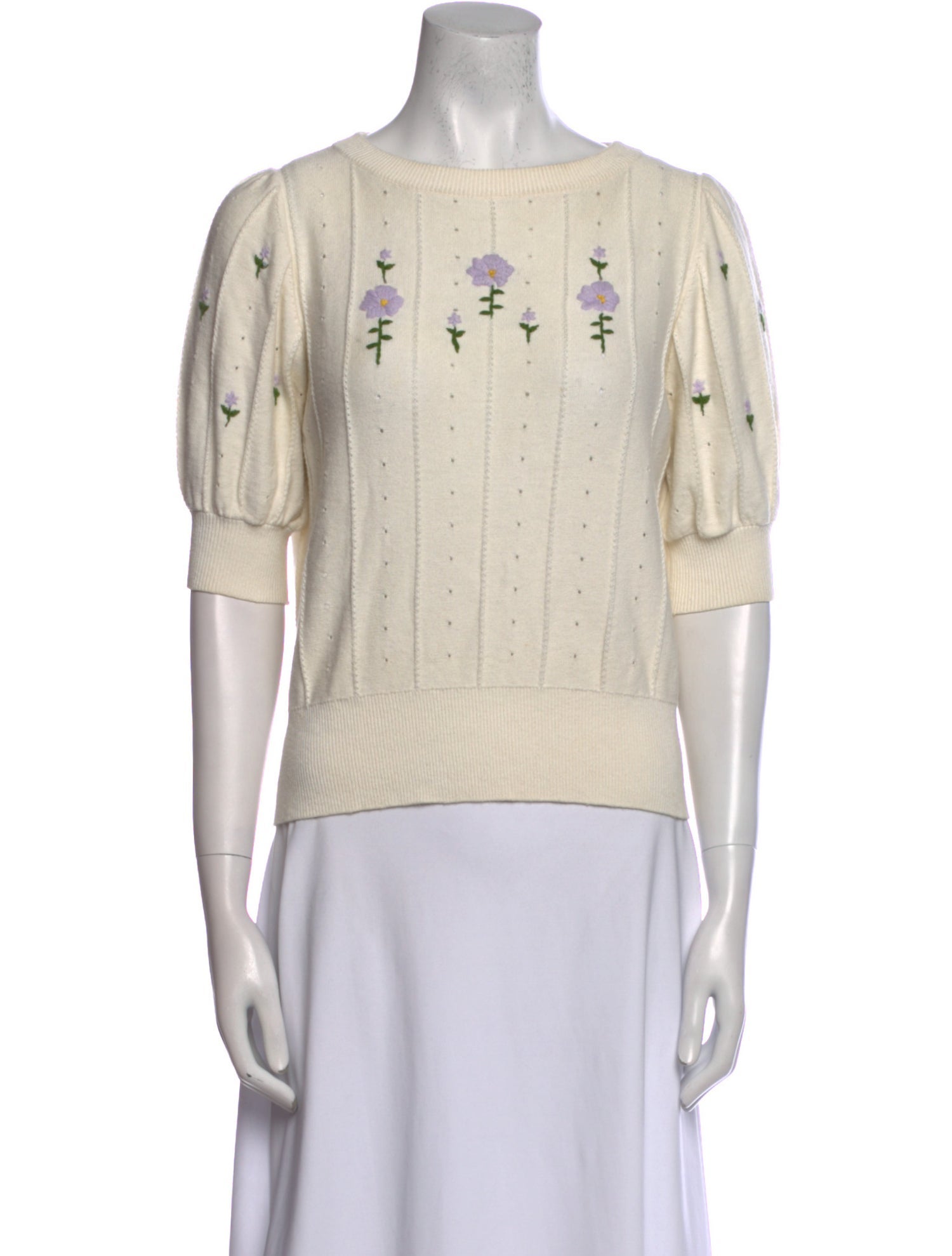 Ann Mashburn Printed Scoop Neck Sweater