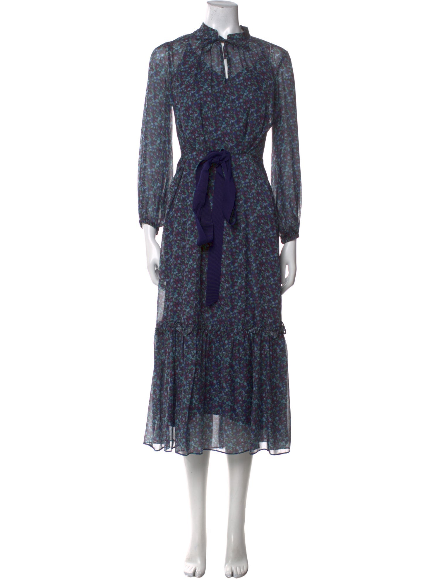 Ann Mashburn Floral Print Long Dress