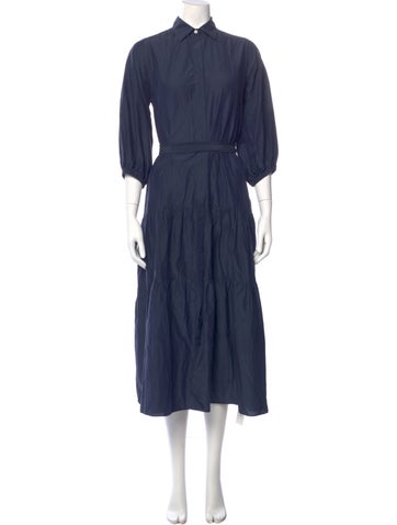 Pre-owned Ann Mashburn Long Dress In Blue