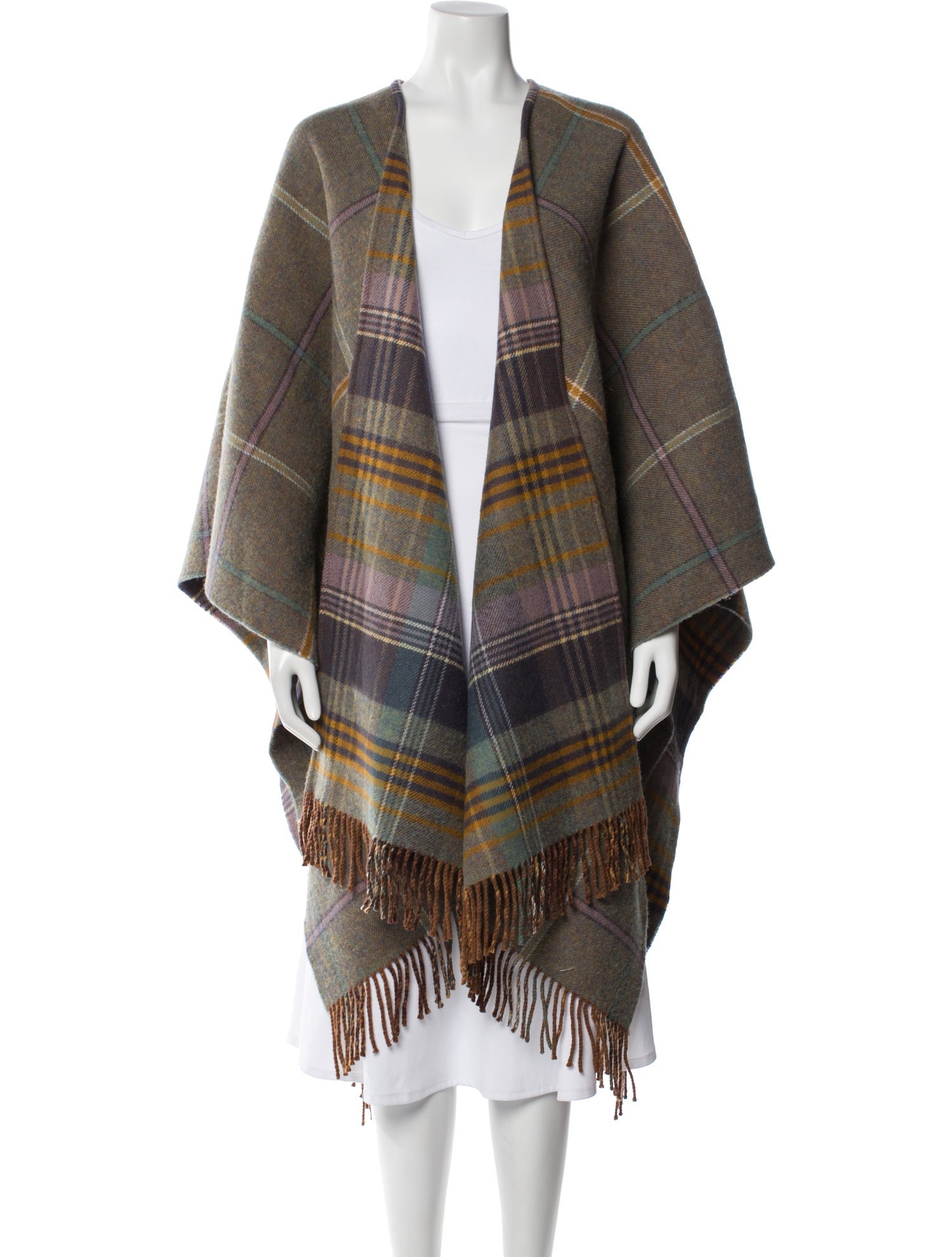 Ann Mashburn Lambswool Plaid Print Sweater