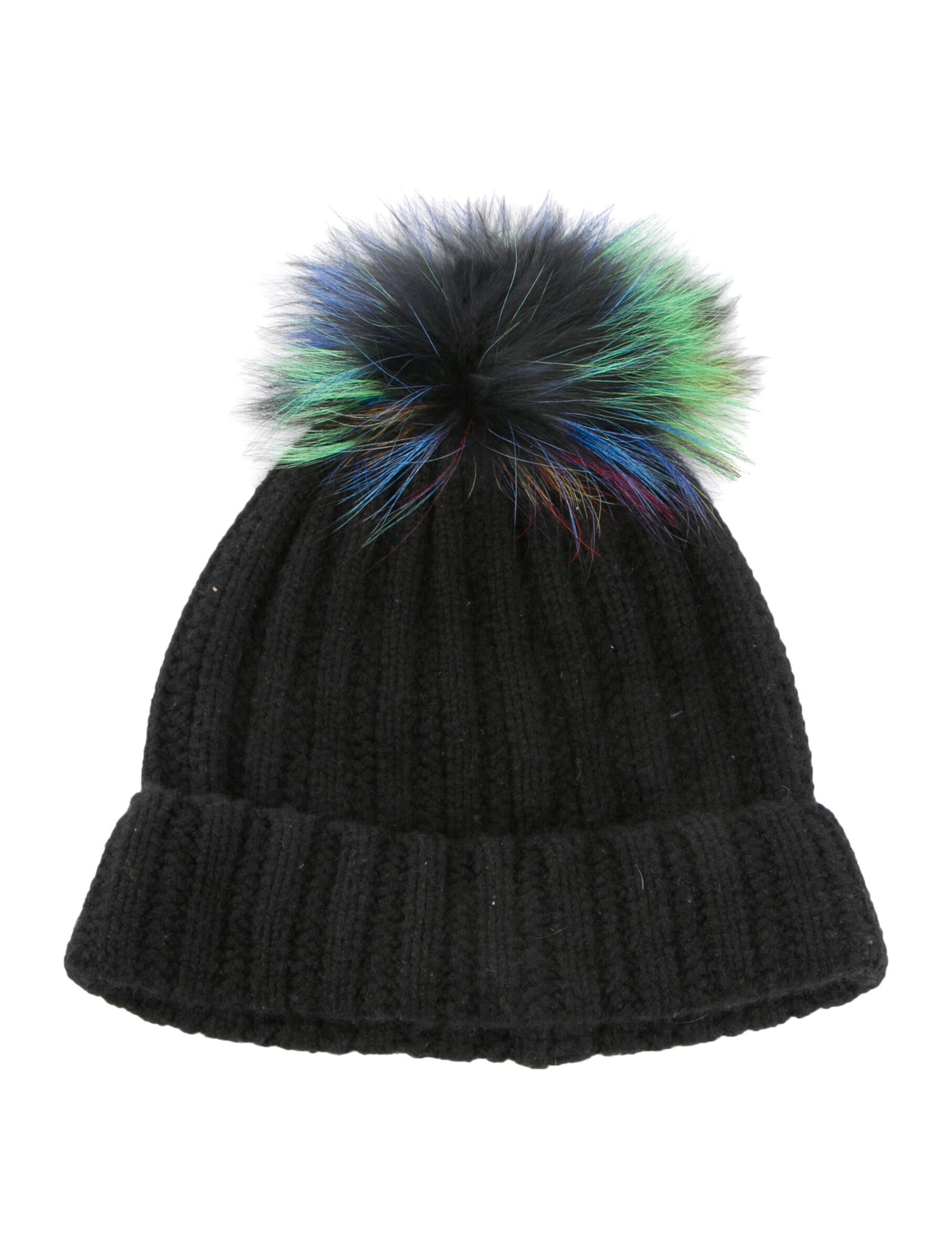 Amicale Fox Fur Accent winter hat