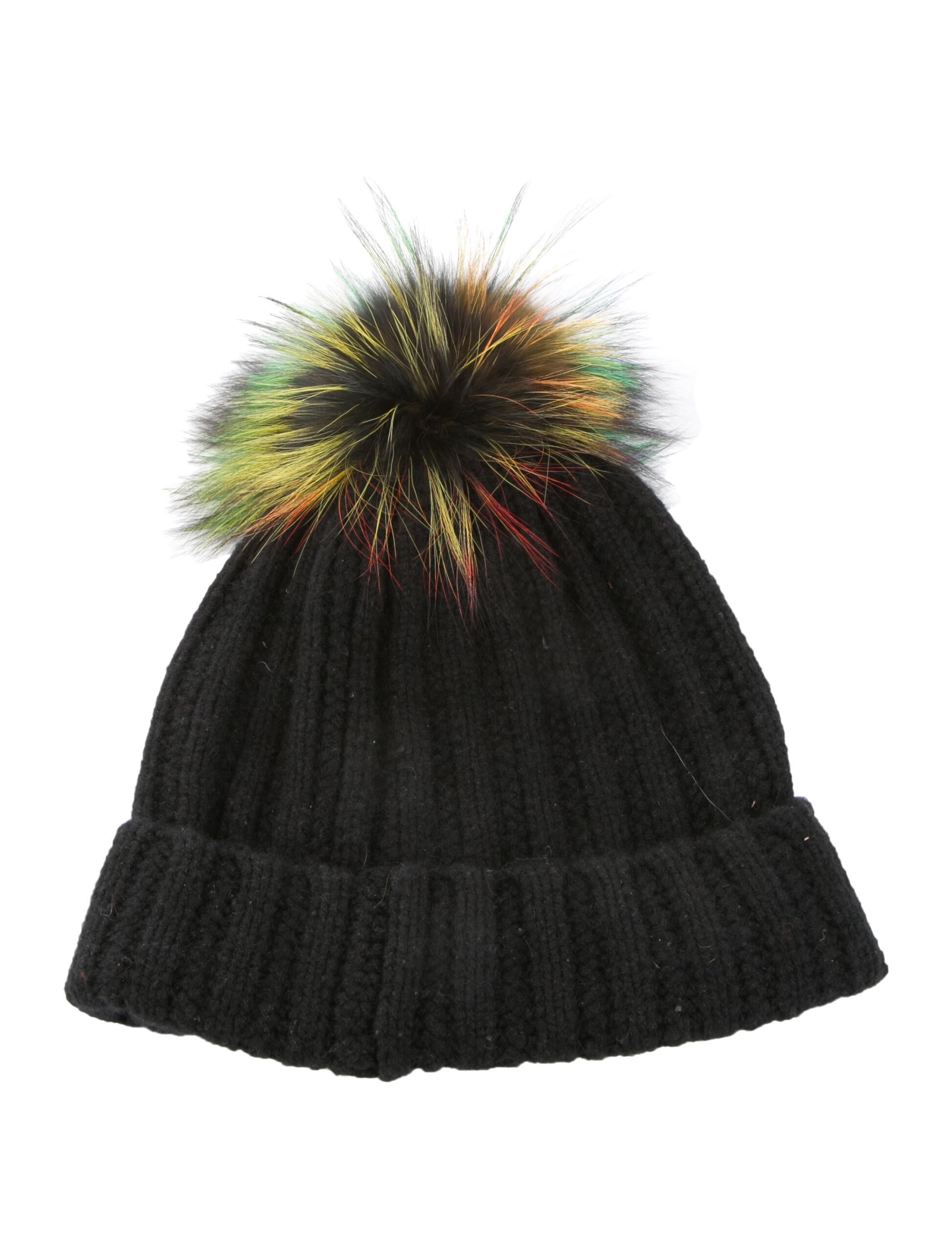 Amicale Fox Fur Accent winter hat