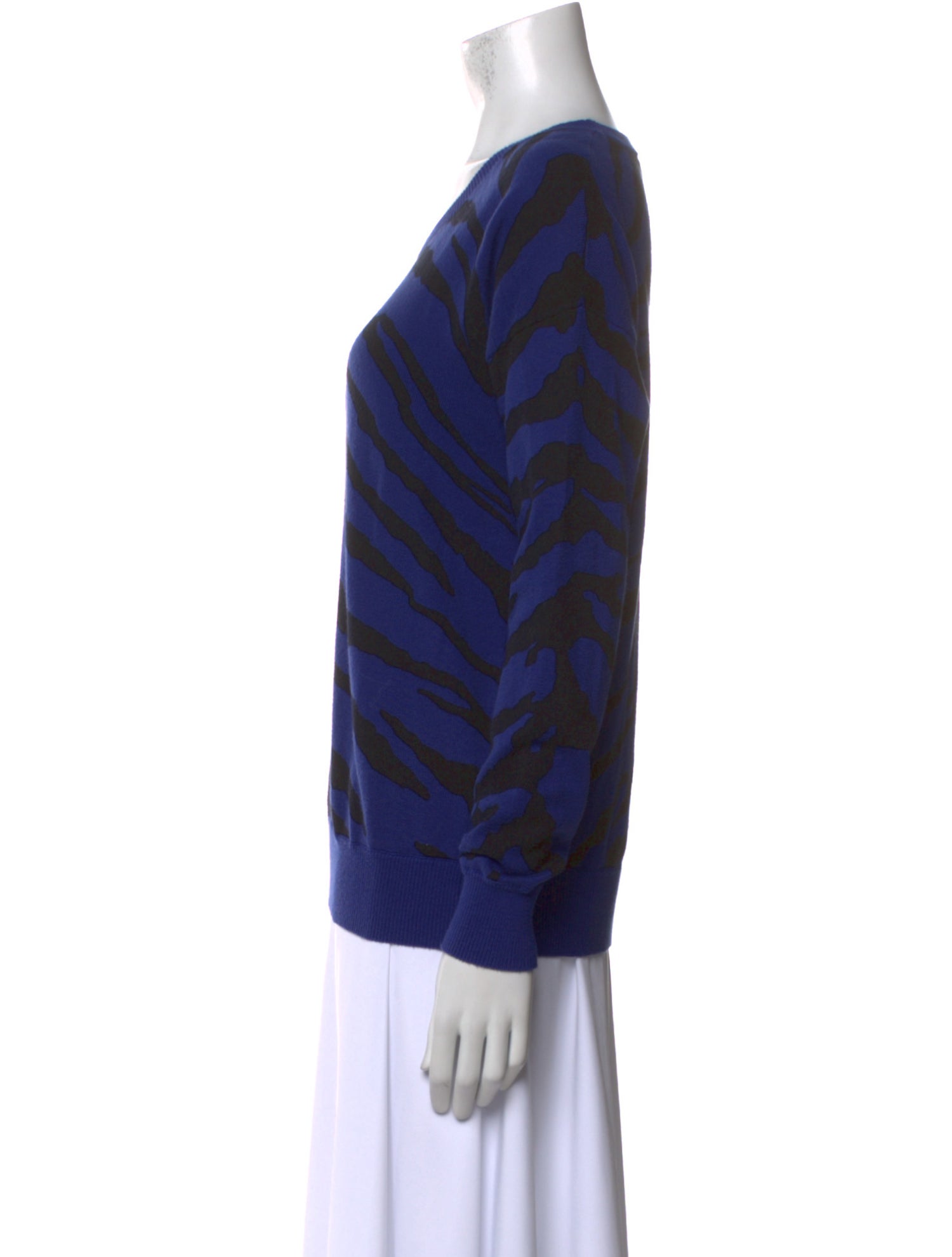 Amicale Striped Scoop Neck Sweater