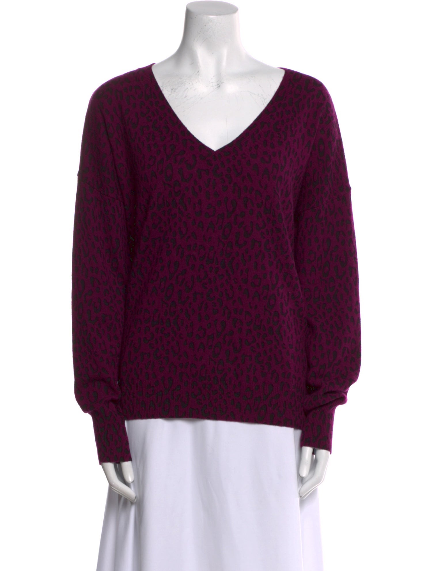 Amicale Cashmere Printed Sweater