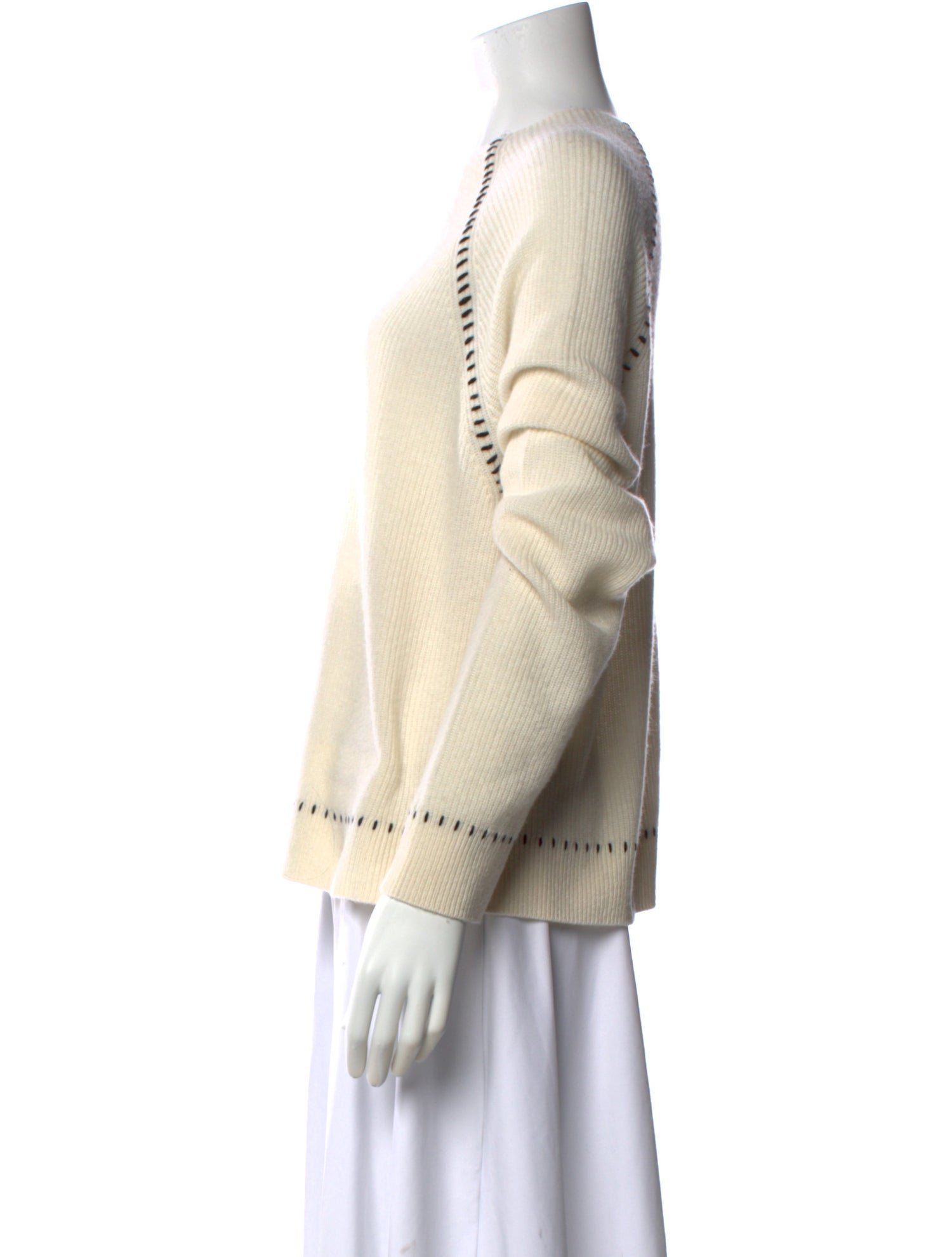 Amicale Cashmere Bateau Neckline Sweater