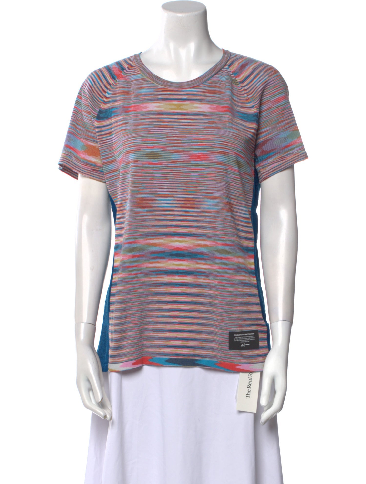 Adidas x Missoni Striped Scoop Neck T-Shirt