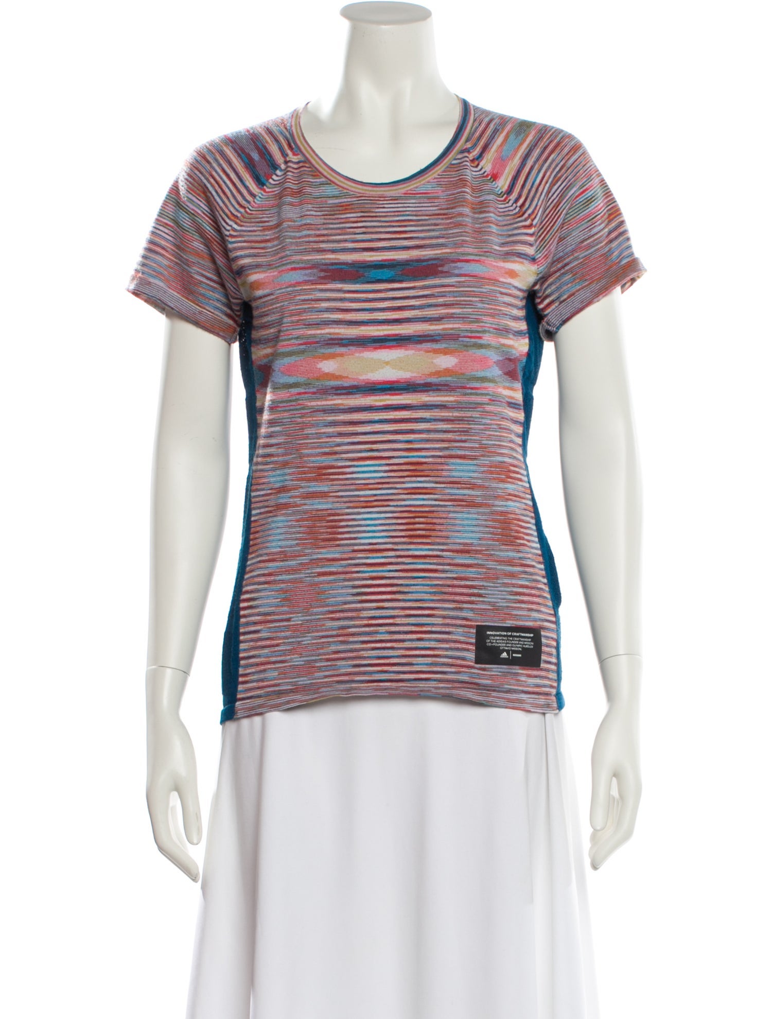 Adidas x Missoni Striped Scoop Neck T-Shirt