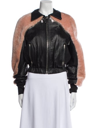Amkie Leather Bomber Jacket