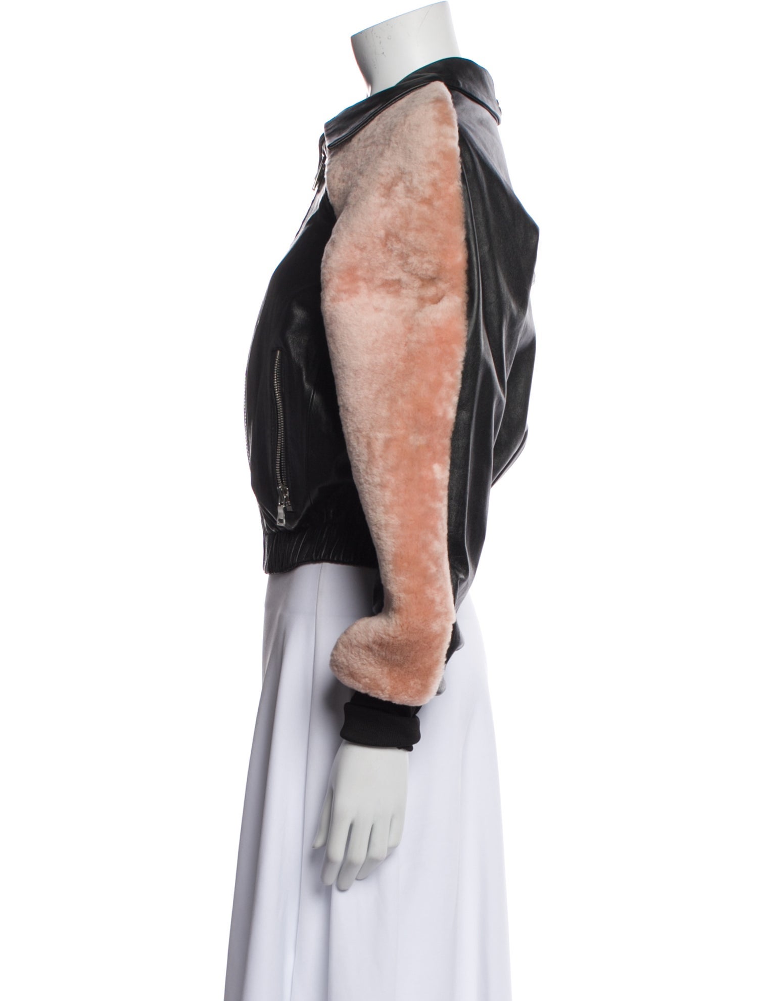 Amkie Leather Bomber Jacket