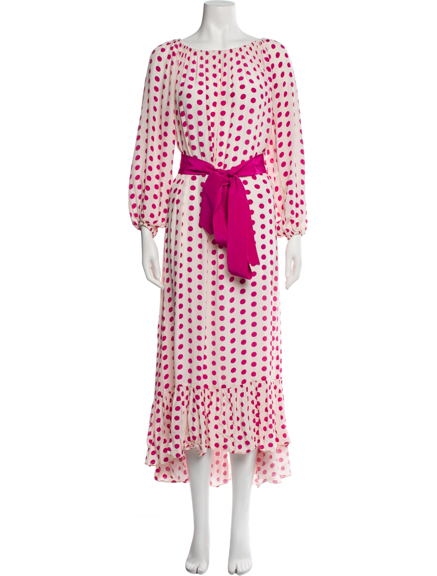 Alexandra Miro Polka Dot Print Long Dress w/ Tags