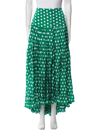 Alexandra Miro Polka Dot Print Midi Length Skirt