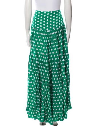 Alexandra Miro Polka Dot Print Midi Length Skirt