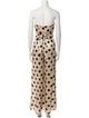 Alexandra Miro Silk Polka Dot Print Jumpsuit