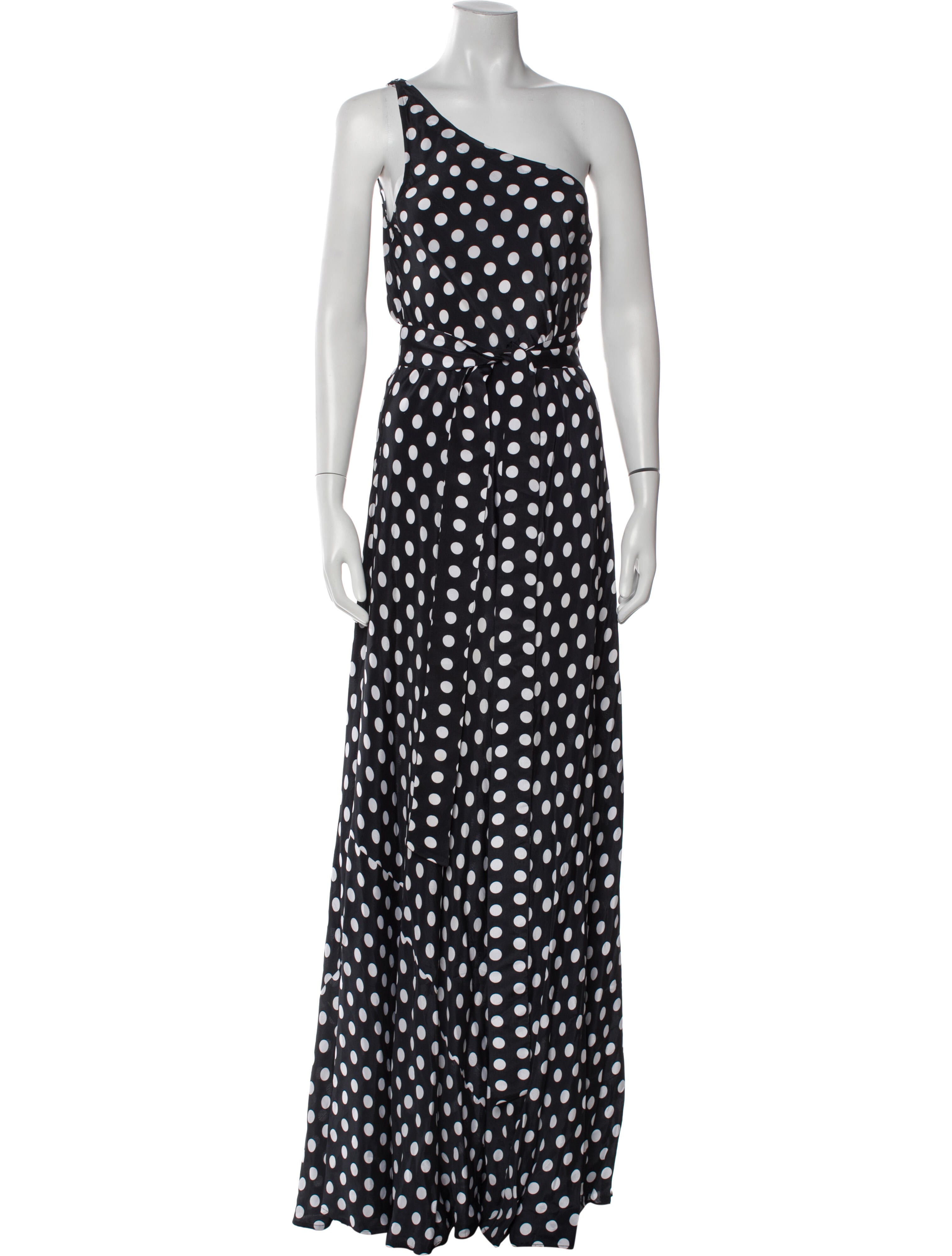 Alexandra Miro Polka Dot Print Long Dress
