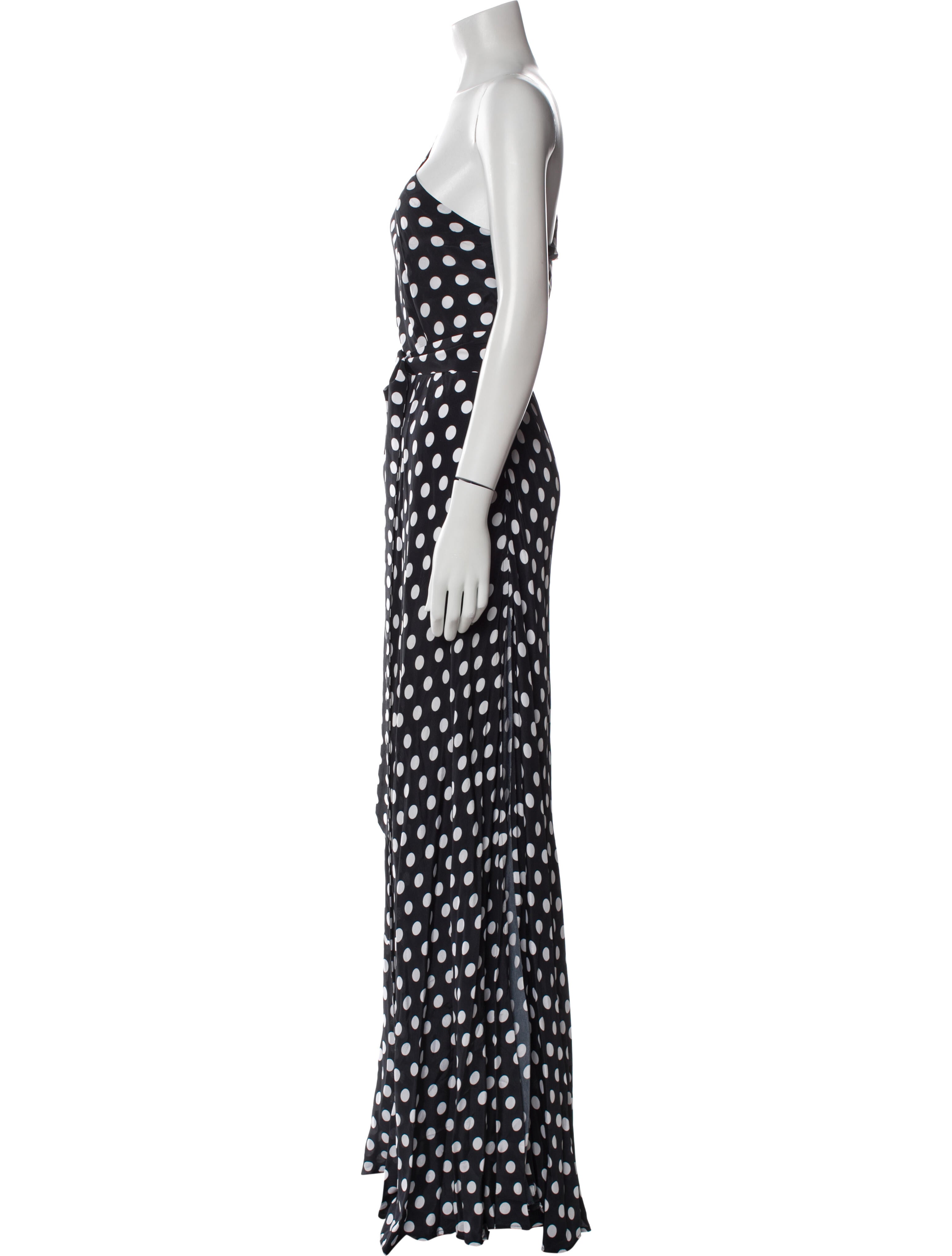 Alexandra Miro Polka Dot Print Long Dress