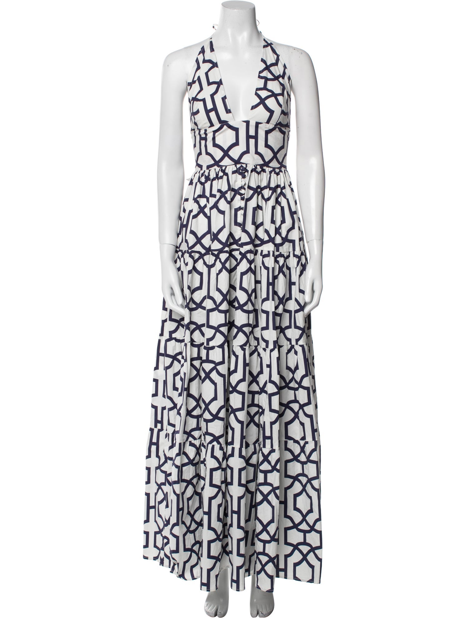 Alexandra Miro Printed Long Dress