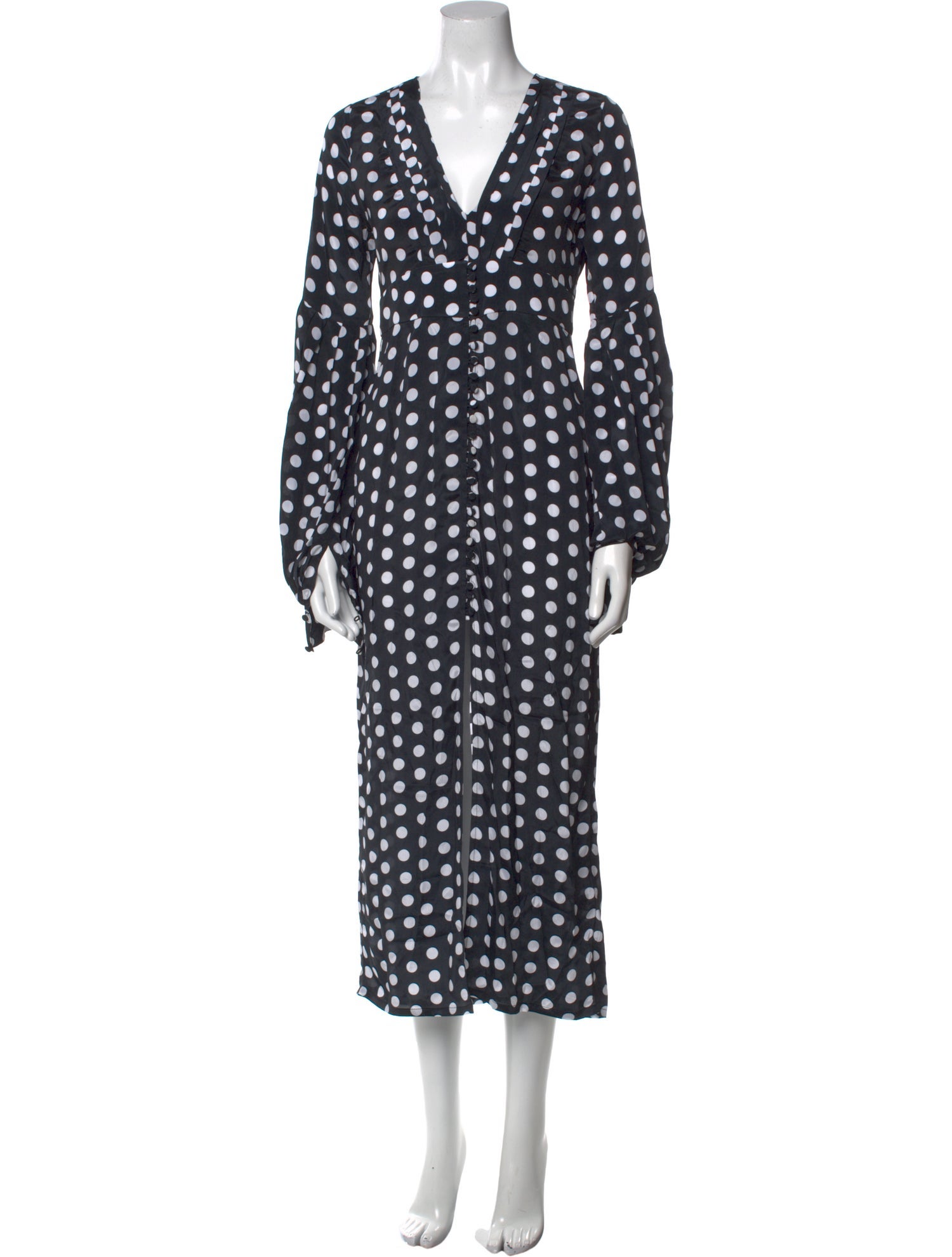 Alexandra Miro Polka Dot Print Long Dress w/ Tags
