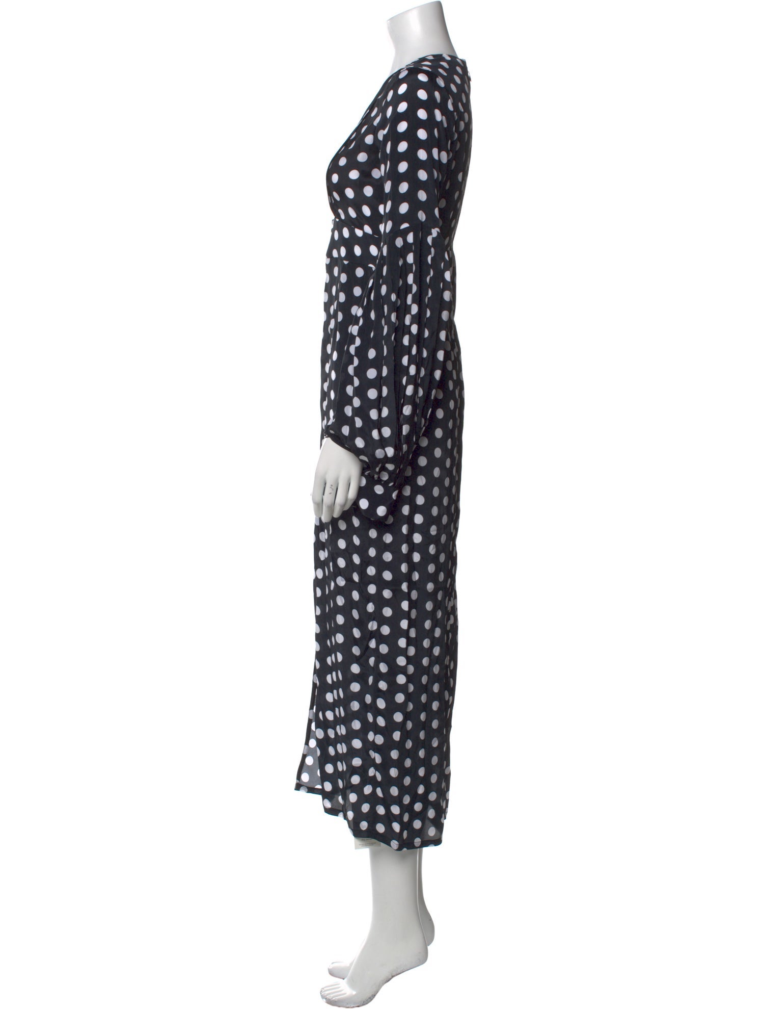 Alexandra Miro Polka Dot Print Long Dress w/ Tags
