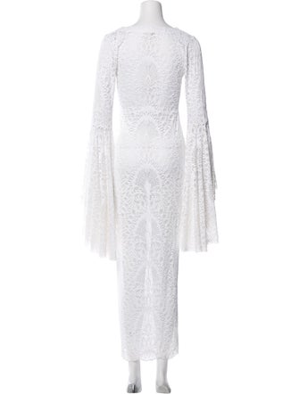 Alexandra Miro Lace Pattern Long Dress