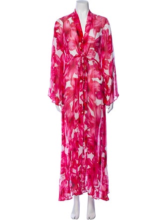 Alexandra Miro Floral Print Long Dress