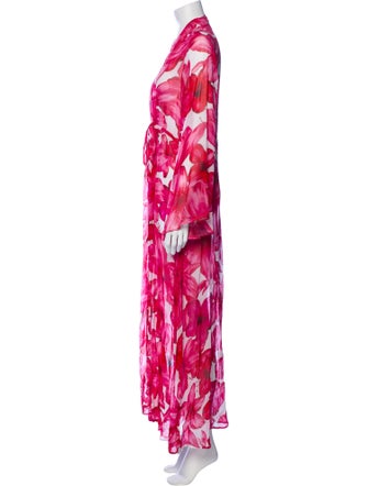 Alexandra Miro Floral Print Long Dress