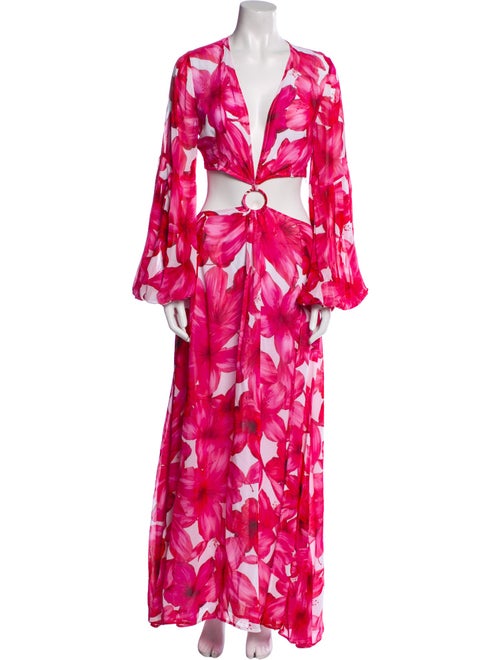 Alexandra Miro Floral Print Long Dress