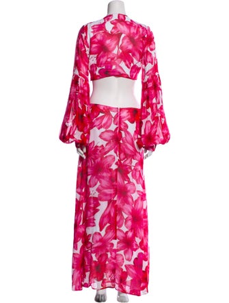 Alexandra Miro Floral Print Long Dress