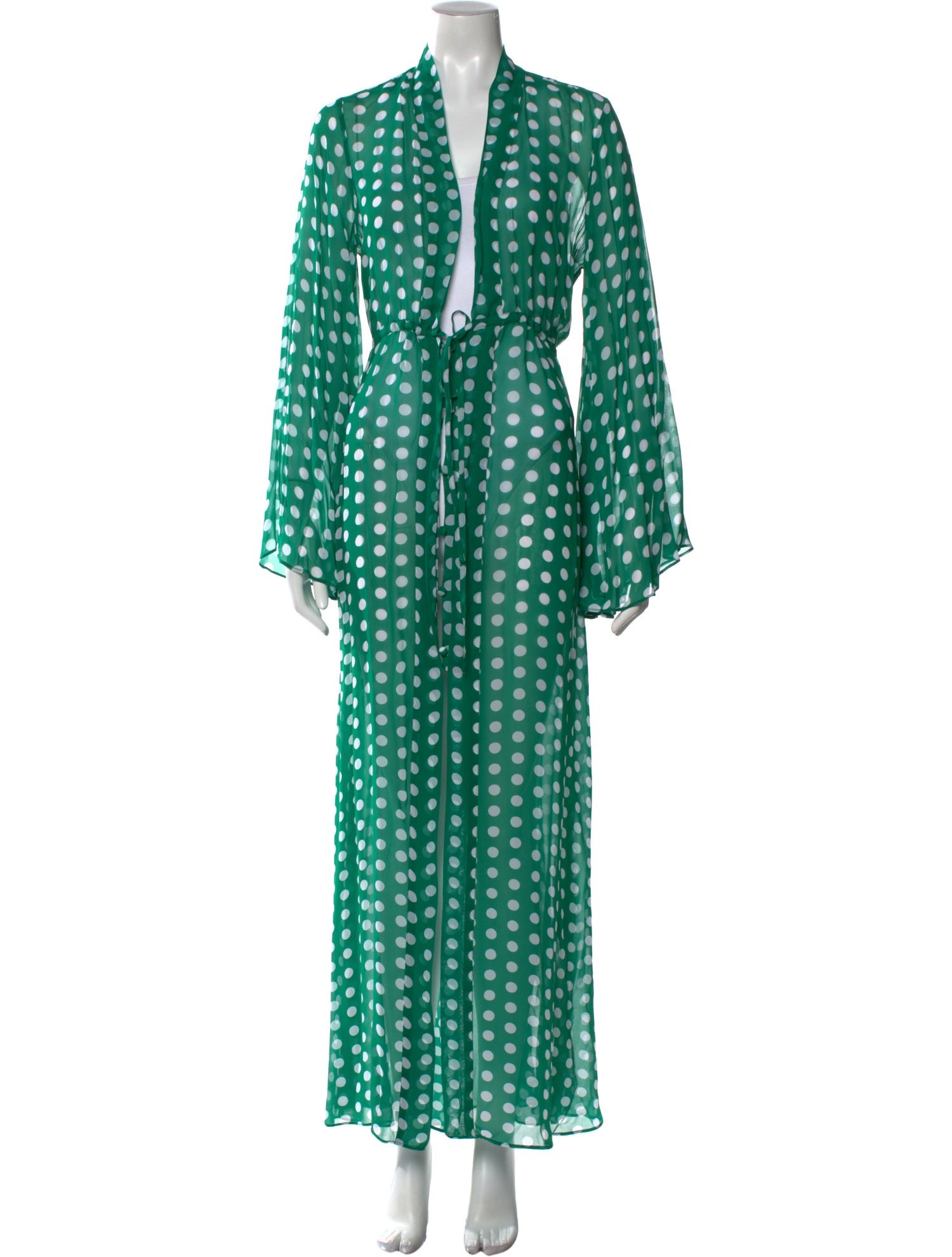 Alexandra Miro Polka Dot Print Long Dress