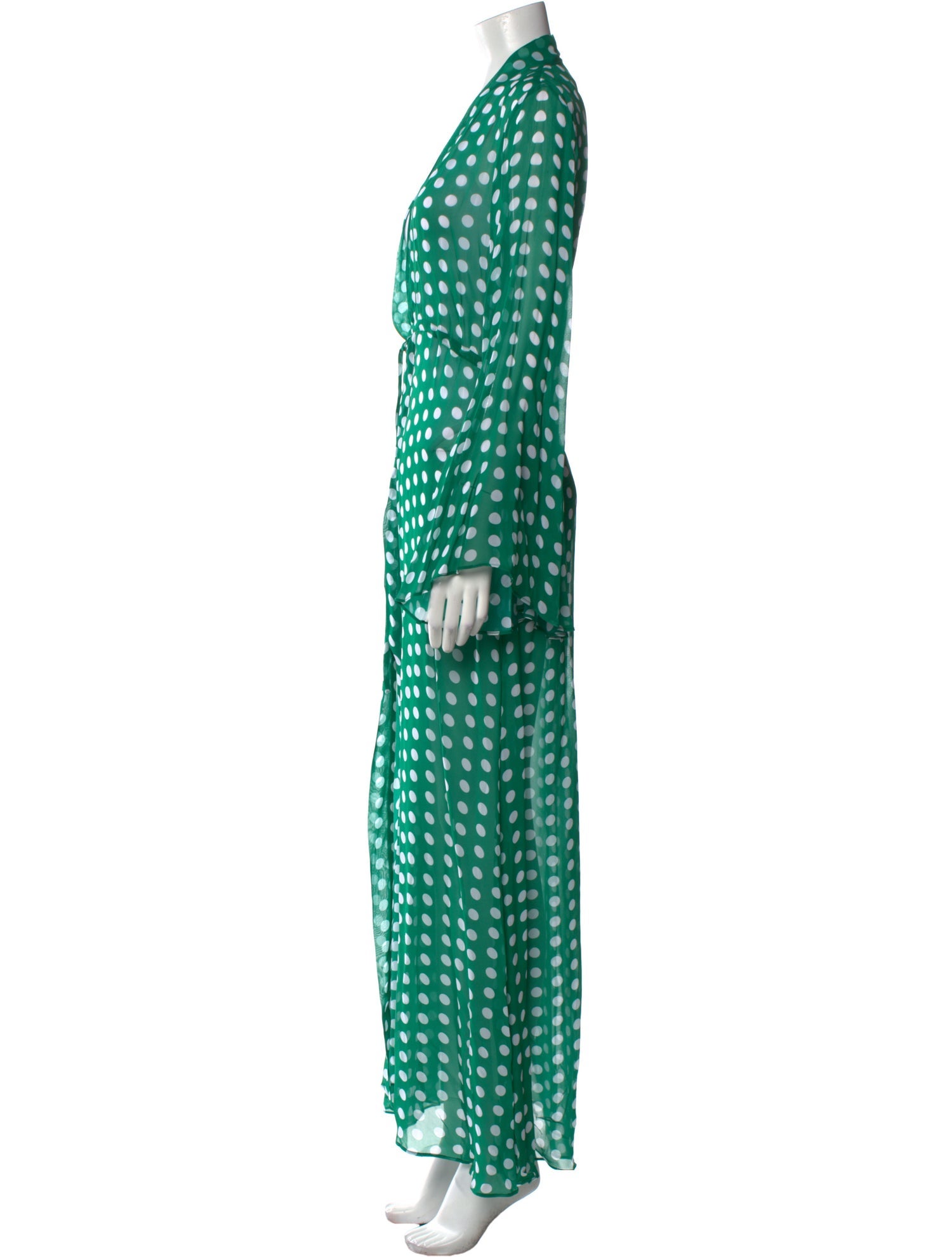 Alexandra Miro Polka Dot Print Long Dress