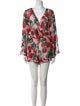 Alexandra Miro Printed V-Neck Romper