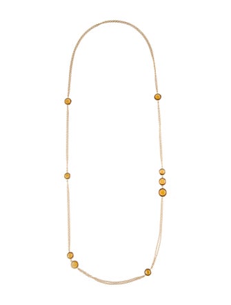 Aamiaa Citrine Station Chain Necklace
