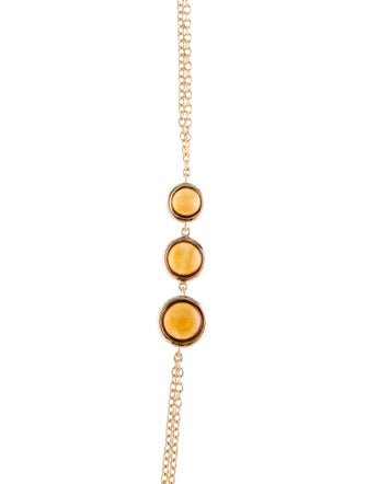 Aamiaa Citrine Station Chain Necklace