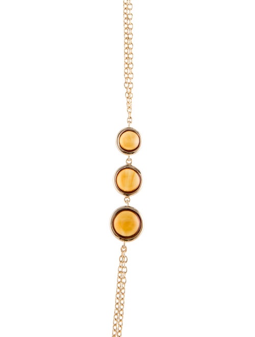 Aamiaa Citrine Station Chain Necklace