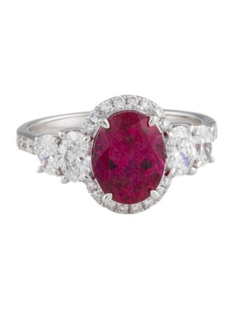 Aamiaa 14K 2.64ct Lab-Grown Ruby and Diamond Cocktail Ring