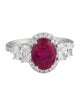 Aamiaa 14K 2.64ct Lab-Grown Ruby and Diamond Cocktail Ring
