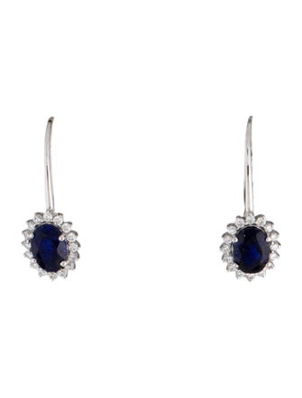Aamiaa 14K Synthetic Sapphire & Lab-Grown Diamond Drop Earrings